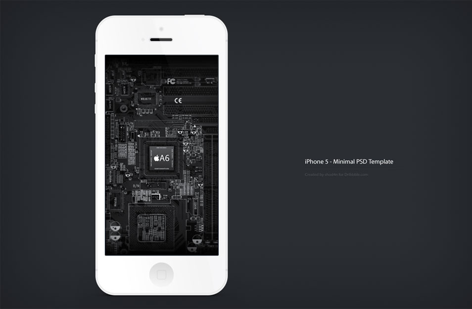 Minimal Iphone Mockup Psd Pic Hwb312882 - Apple Iphone 5 - HD Wallpaper 