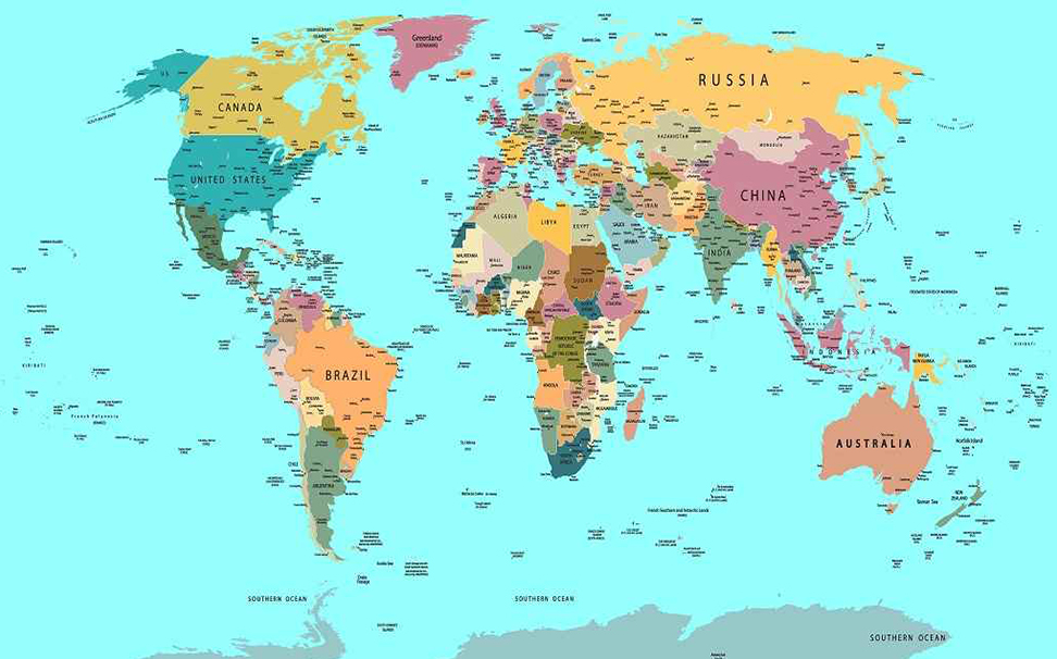 World Map Commercial Wallpaper - World Map - HD Wallpaper 