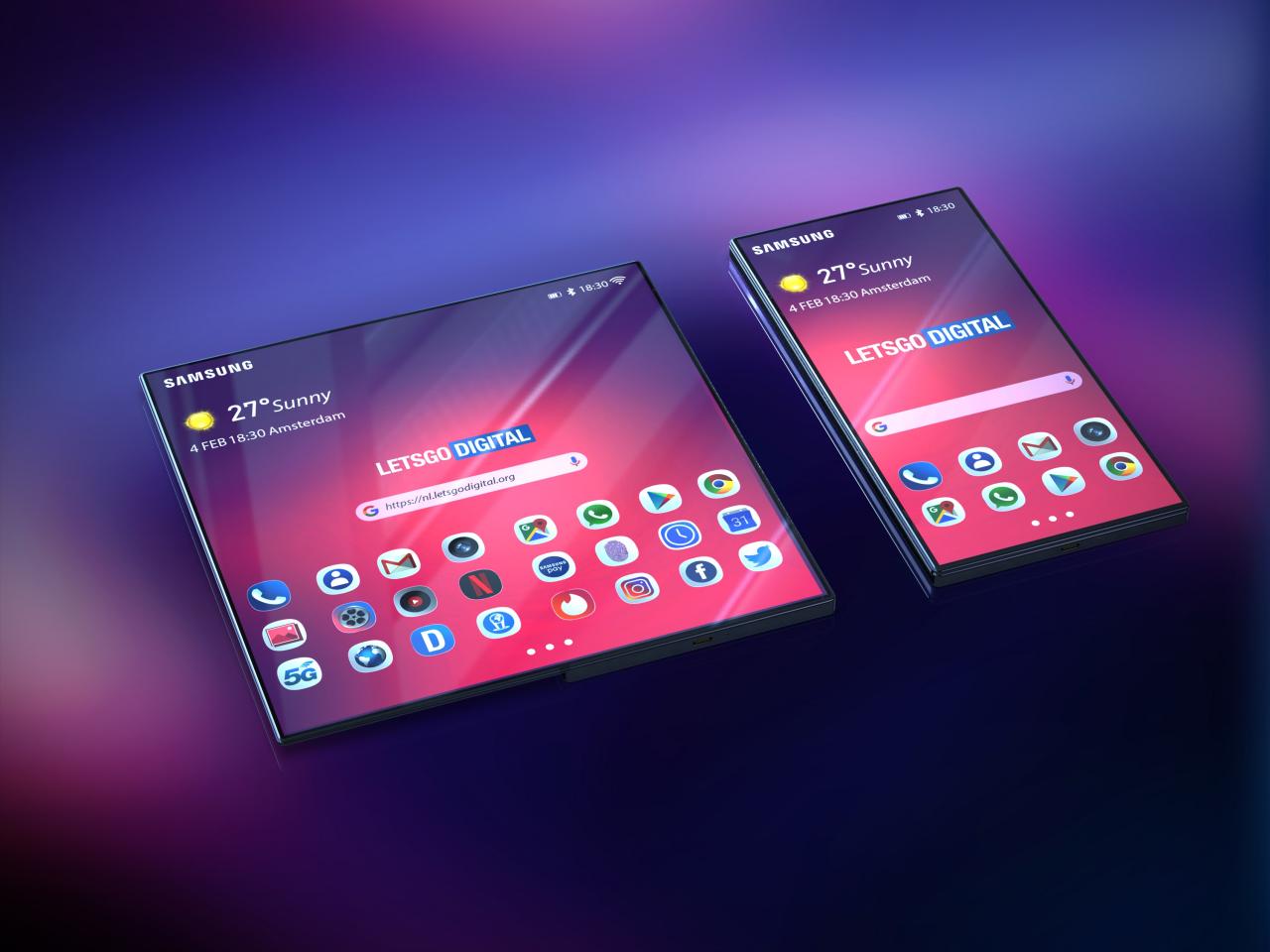 Samsung Foldable Phone - HD Wallpaper 