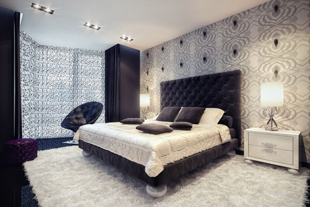 Luxury Bedroom Sets Wallpaper - Luxury Bedroom Designs Black And White - HD Wallpaper 