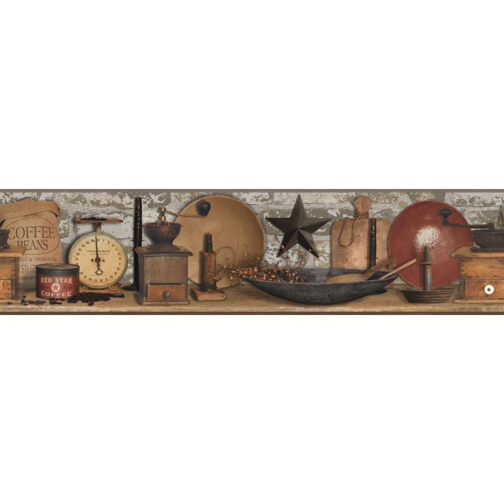 York Wallcoverings Country Keepsakes Country Coffee - HD Wallpaper 
