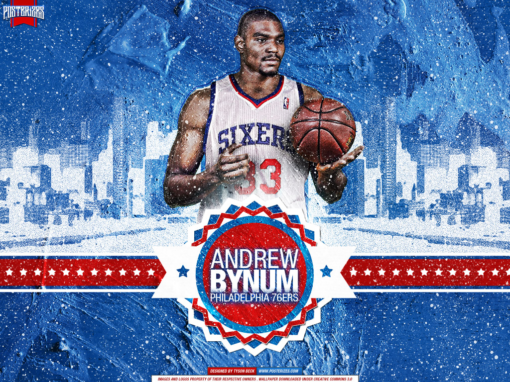 Andrew Bynum Philadelphia 76ers Wallpaper - Lebron James In 76ers Jersey - HD Wallpaper 
