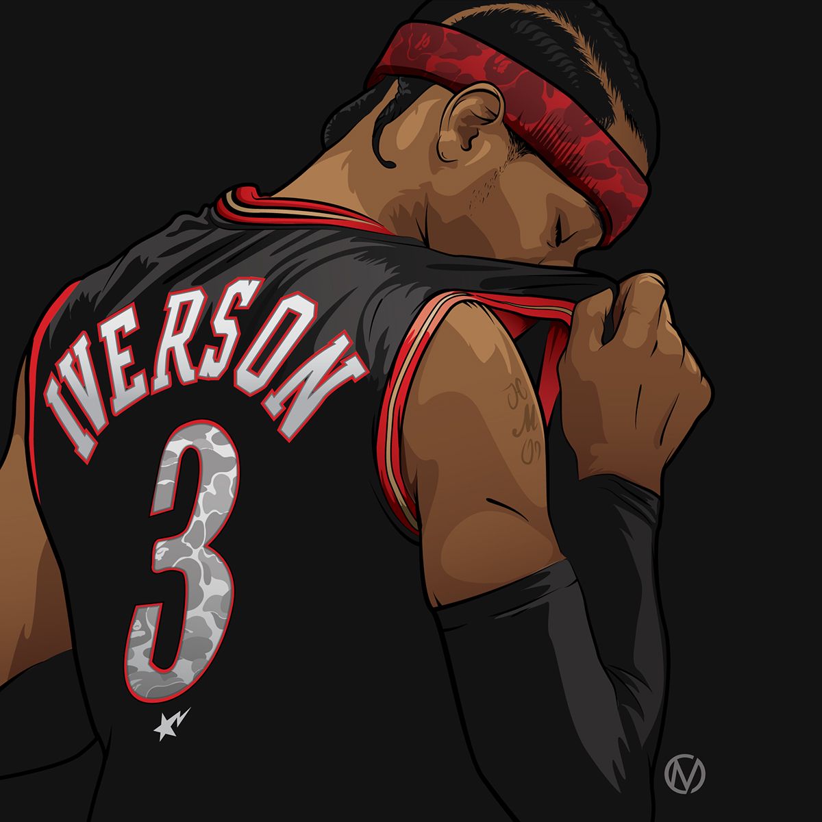 Allen Iverson Slam Cartoon - HD Wallpaper 