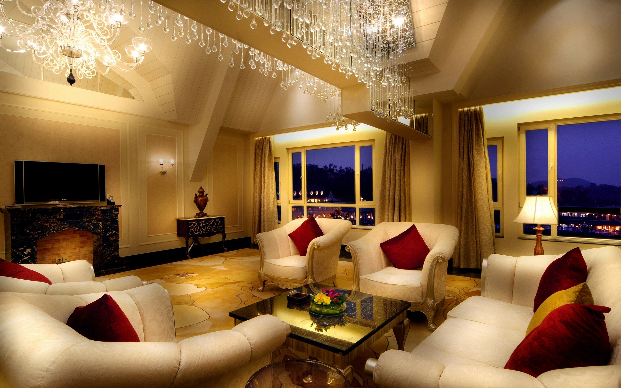 Luxury Living Room - HD Wallpaper 