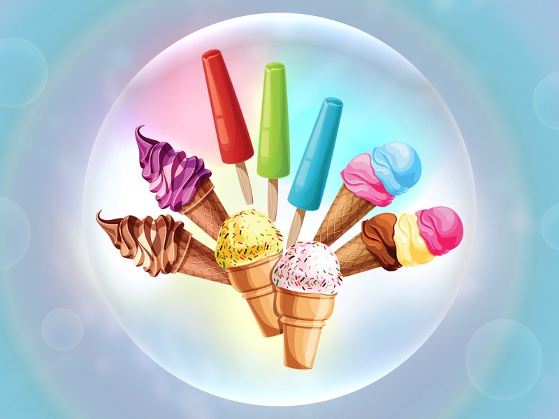 Wallpaper Ice Cream, Dessert, Sweet, Drawing - Ice Cream Background Images Hd - HD Wallpaper 