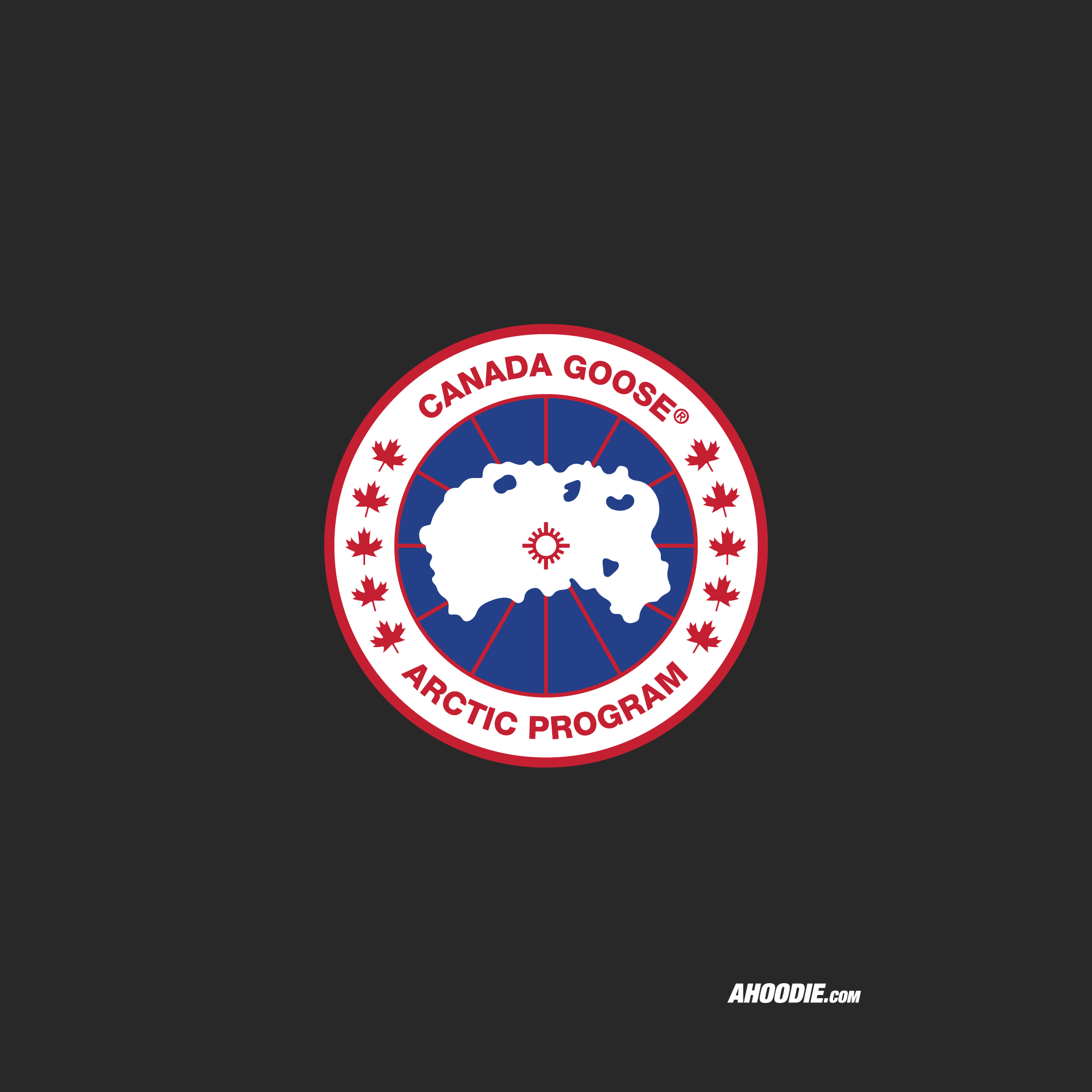 Canada Goose Logo Wallpaper In Charcoal - Canada Goose Logo T Shirt