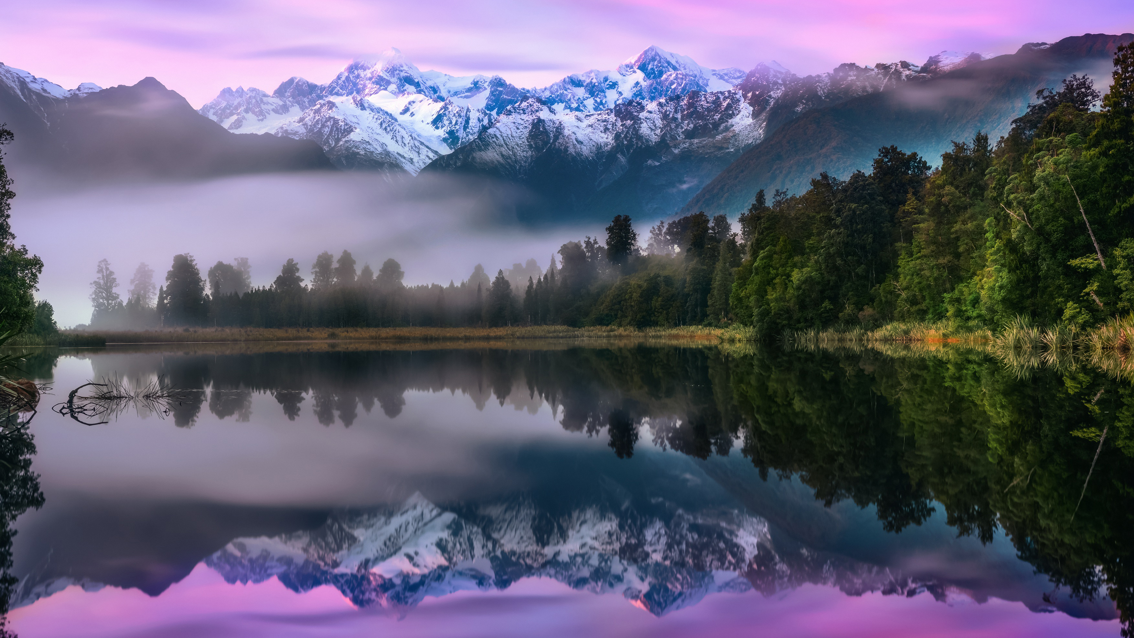Beautiful Landscape 4k Wallpaper - Purple Nature Landscape Hd - HD Wallpaper 