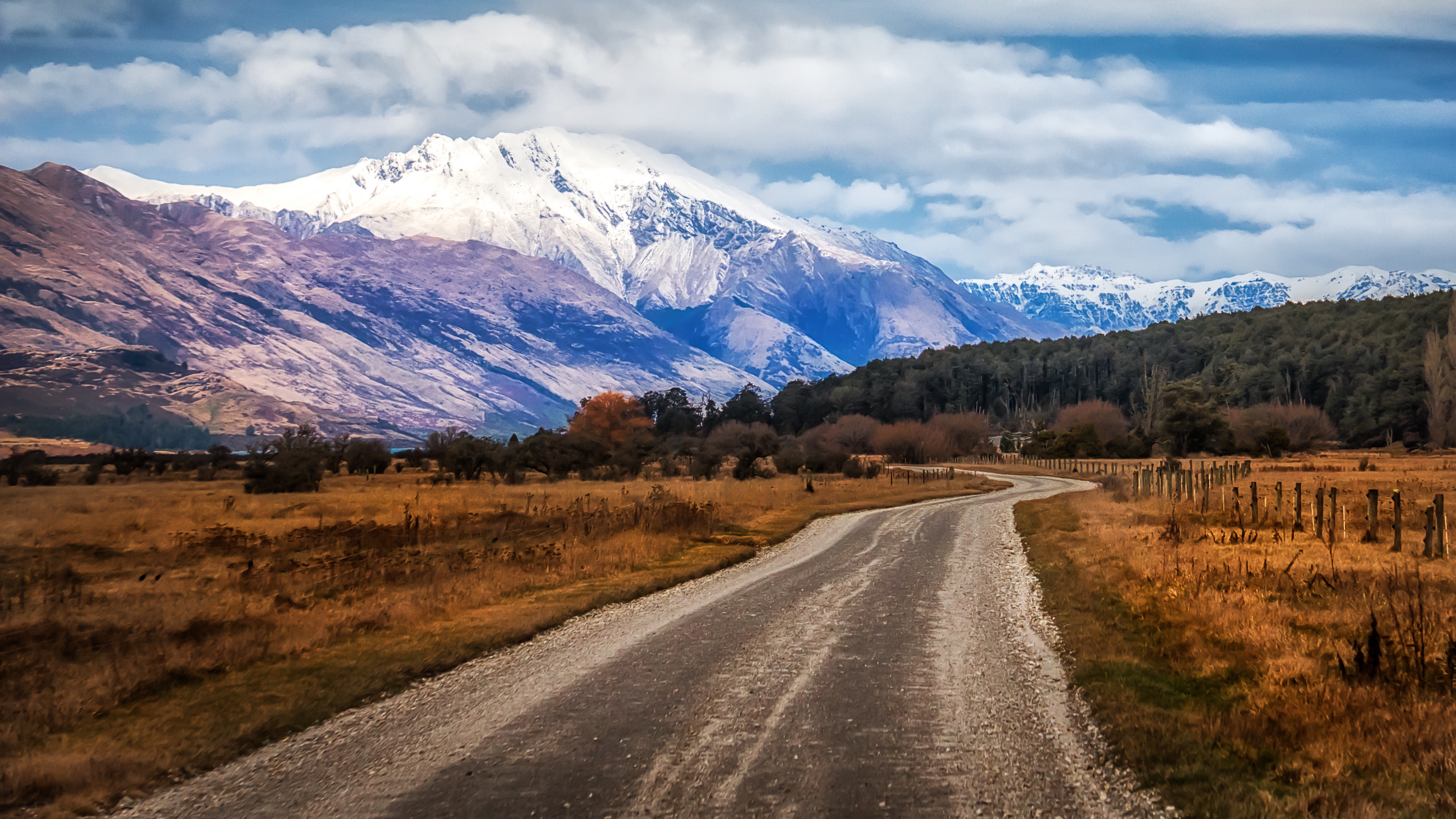 Wallpaper New Zealand, Glenorchy, Mountain, Field, - Fondos De Pantalla Hd Nueva Zelanda - HD Wallpaper 