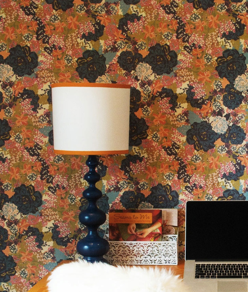 Metallic Peel And Stick Wallpaper Floral - HD Wallpaper 