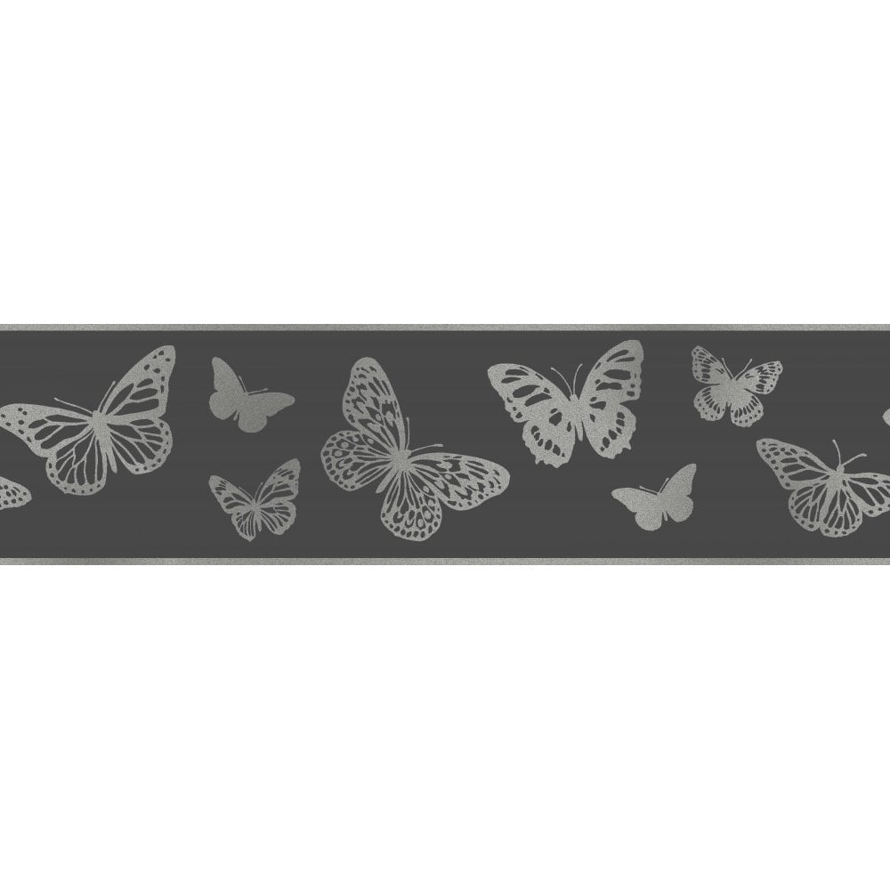 Black Butterfly Wall Border - HD Wallpaper 
