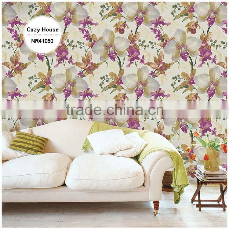 Expensive Printing Pvc Coated Wallpaper, Country Flower - Studio Couch - HD Wallpaper 