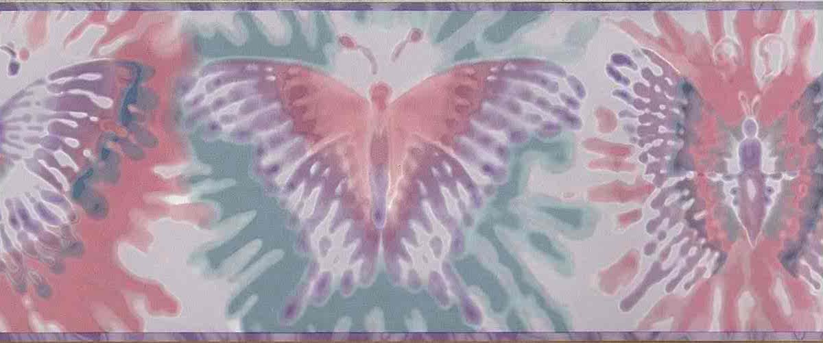 Girls Butterfly Wallpaper Border, Pink, Purple, Lavender, - Brush-footed Butterfly - HD Wallpaper 