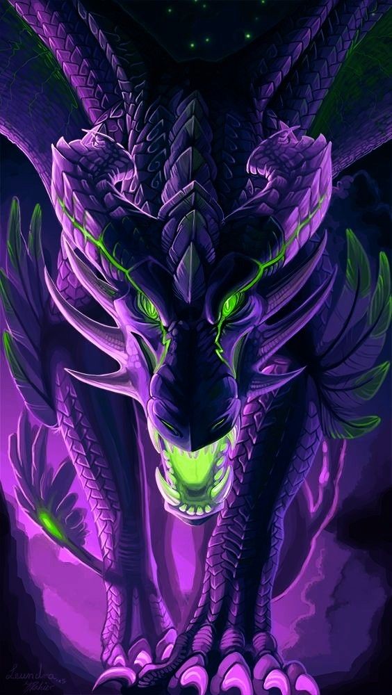 dragon #neon #purple #green #background #wallpaper - Purple And Green Dragon  - 564x1000 Wallpaper 