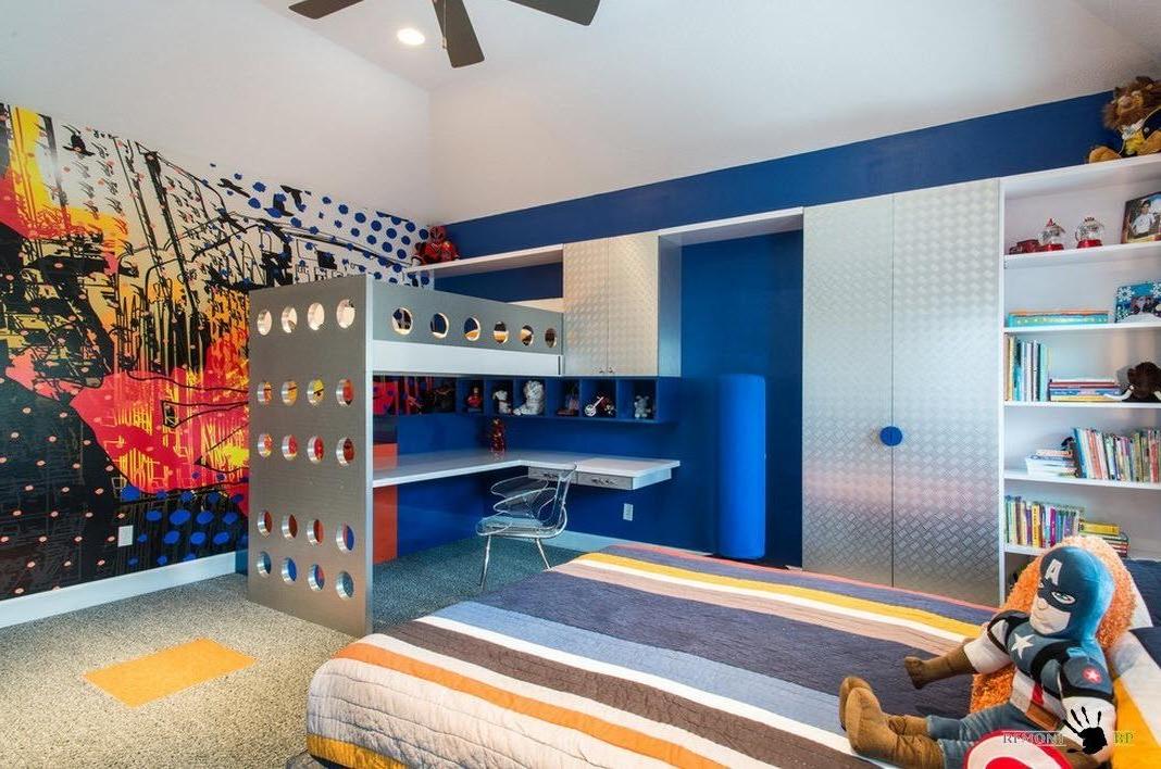 Delightful Kids Room Design With Cozy Bed And Built - Fancy Kids Room - HD Wallpaper 