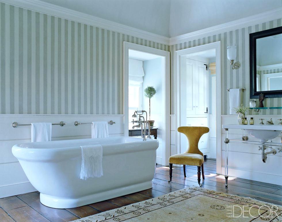 Bathroom Wallpaper Walnut Wallpaper For A Bathroom - Bathroom Wallpaper Stripes - HD Wallpaper 