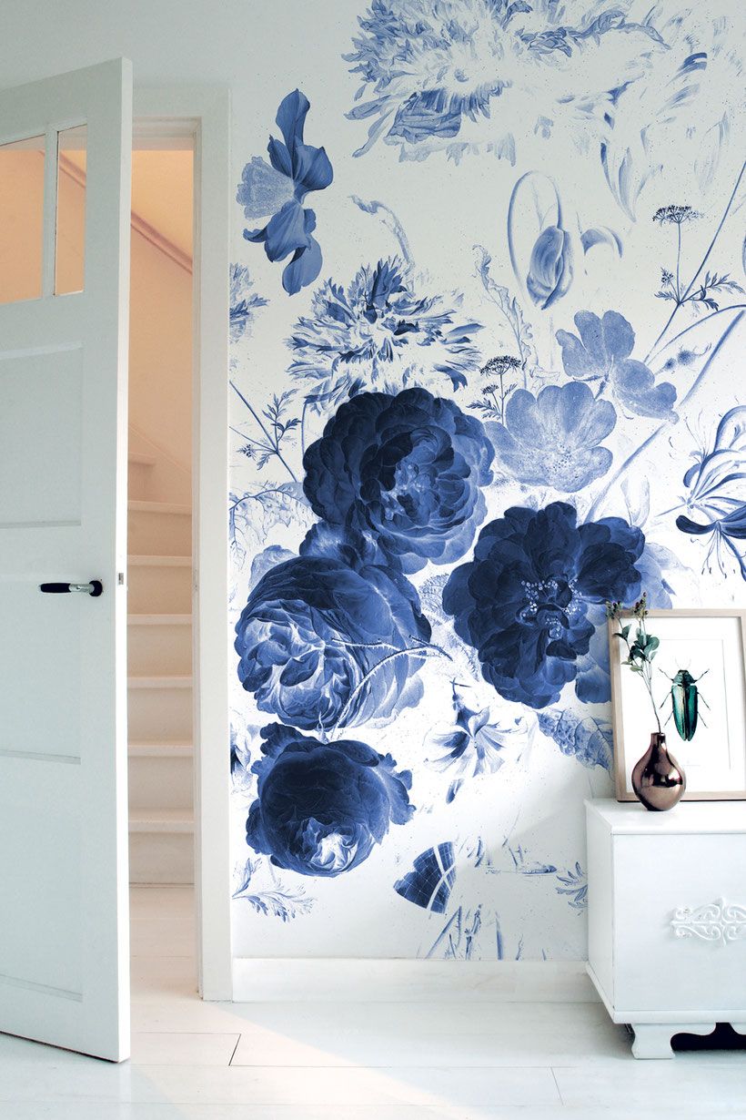 Blue Wall Mural - HD Wallpaper 