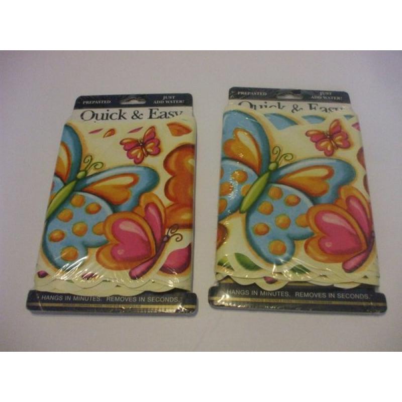 2 Packaged Butterfly Wallpaper Border Prepasted 5 Yards - Wallet - HD Wallpaper 