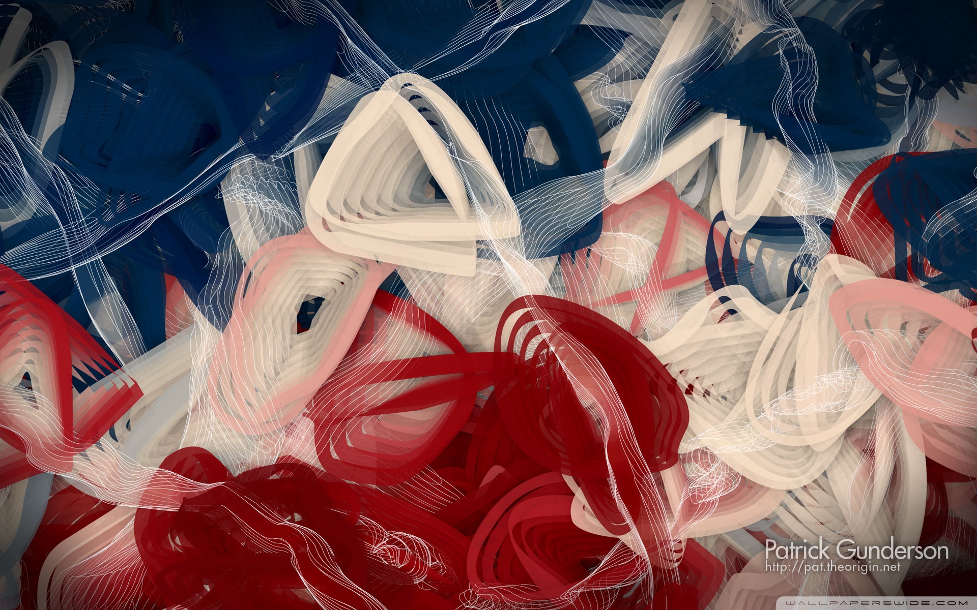 Red White And Blue Abstract - HD Wallpaper 