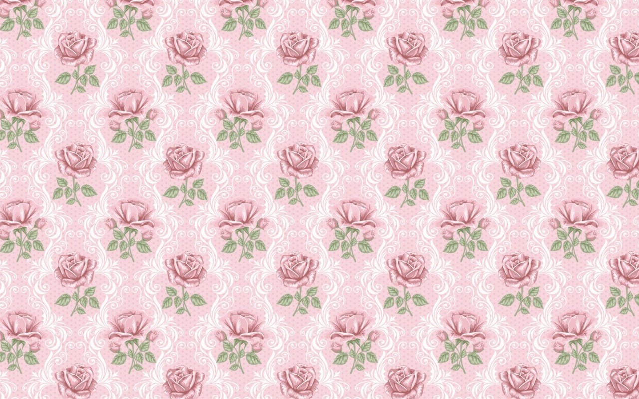 Delicate Pink Roses Pattern Wallpapers - Roses Pattern - HD Wallpaper 