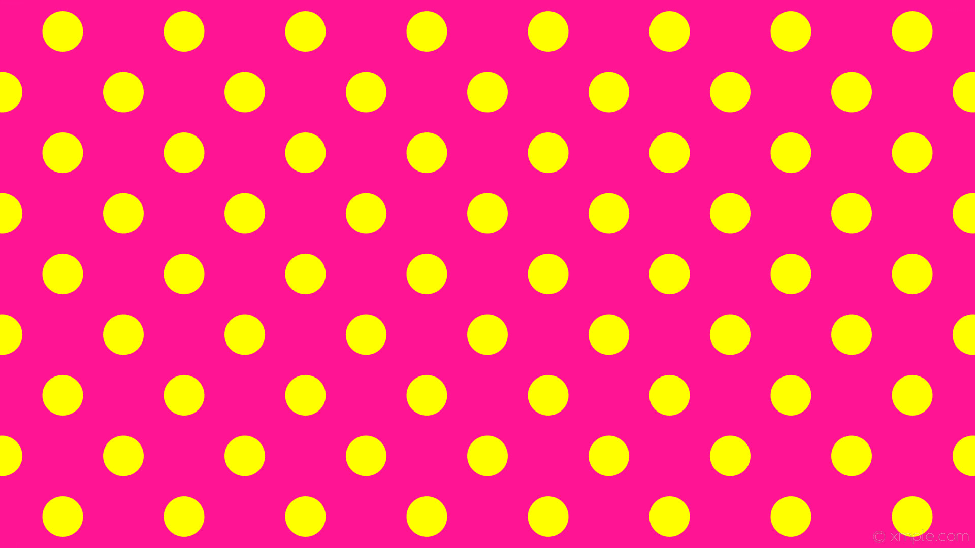Wallpaper Polka Pink Yellow Dots Spots Deep Pink - Pink And Yellow Polka Dots Background - HD Wallpaper 