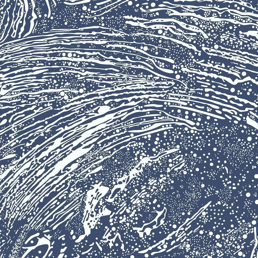 Blue Designer Wallpaper Cosmic Splash In Color White - HD Wallpaper 