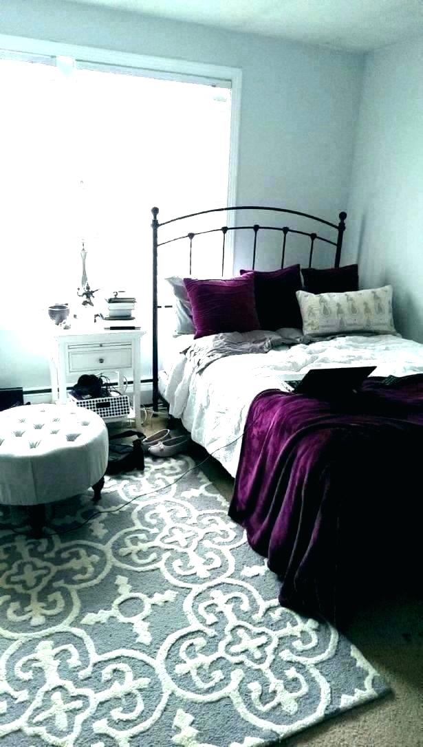 Purple Feature Wallpaper Living Room Ideas Black Grey 615x1086