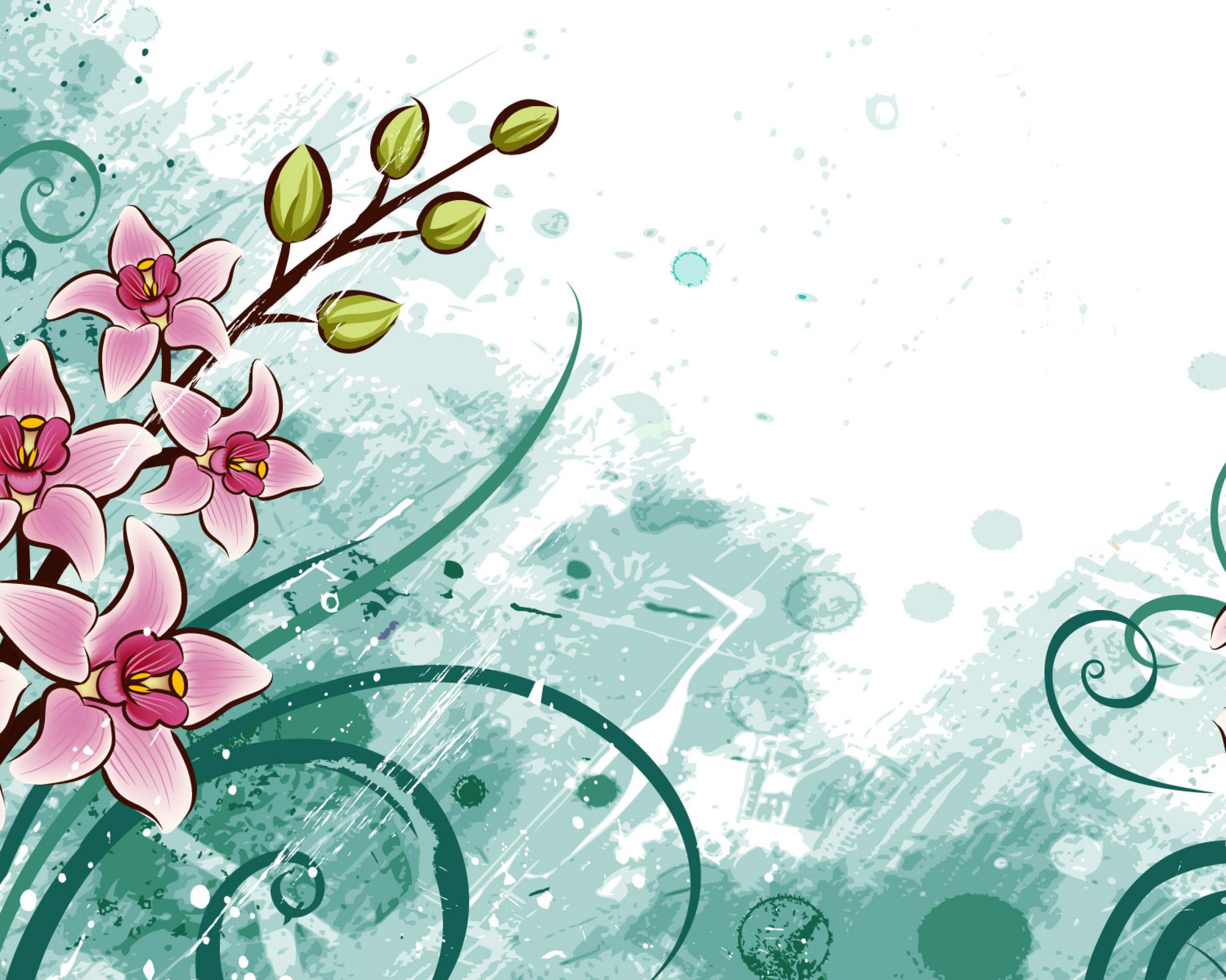Free Flower Design Wallpaper - Flower Design - HD Wallpaper 