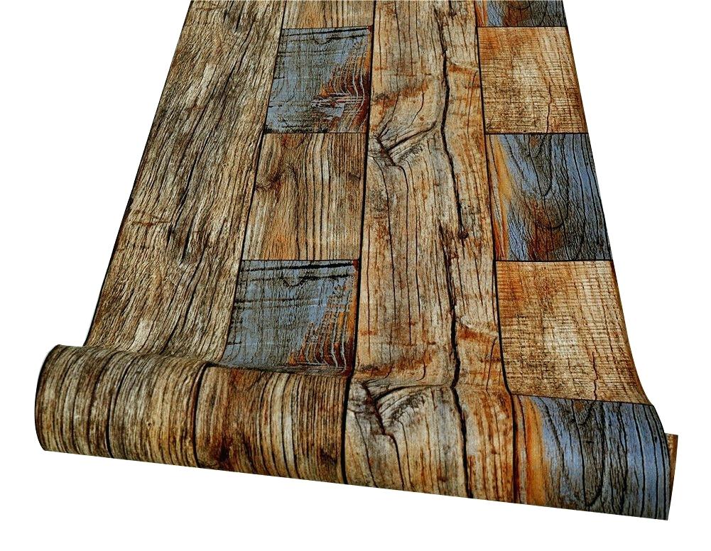 Faux Wood Plank Wallpaper Details About Vintage Brown - HD Wallpaper 