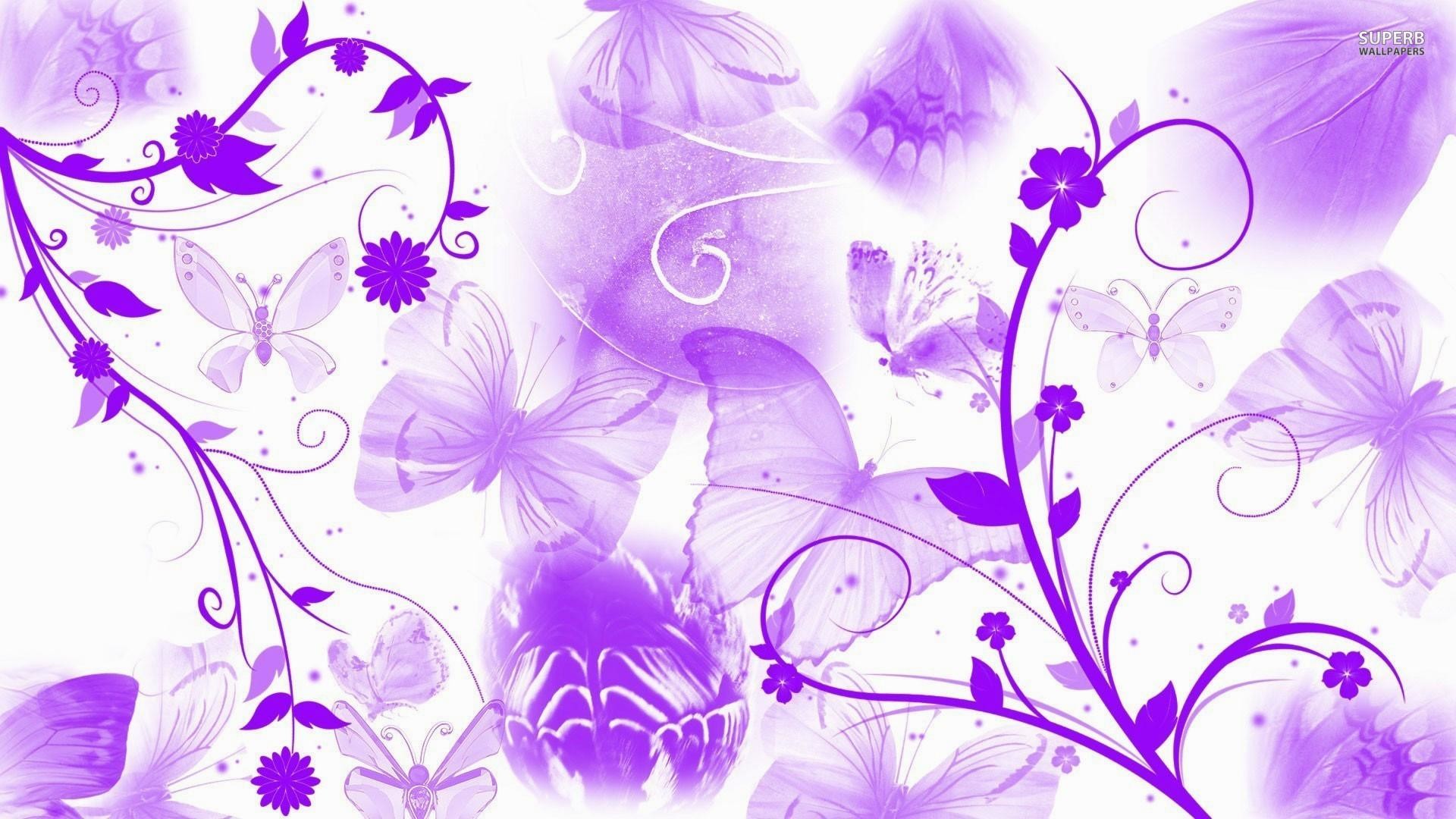 Butterfly Wallpaper Border Hd10 
 Data Src /w/full/4/d/0/128158 - Purple Butterflies And Flowers Background - HD Wallpaper 