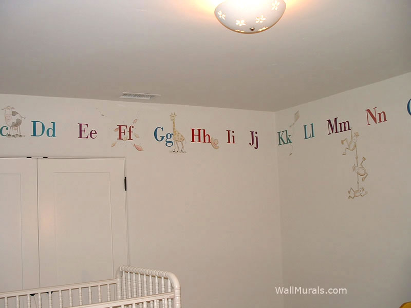 Alphabet Wall Border - Baby Room Wallpaper Border - HD Wallpaper 