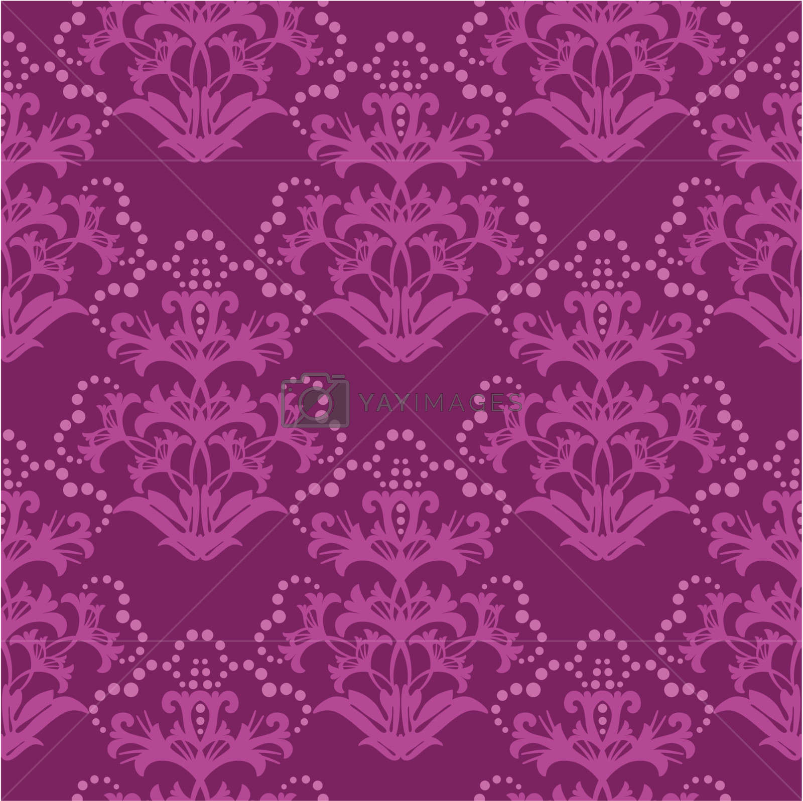 Seamless Fuchsia Purple Floral - HD Wallpaper 