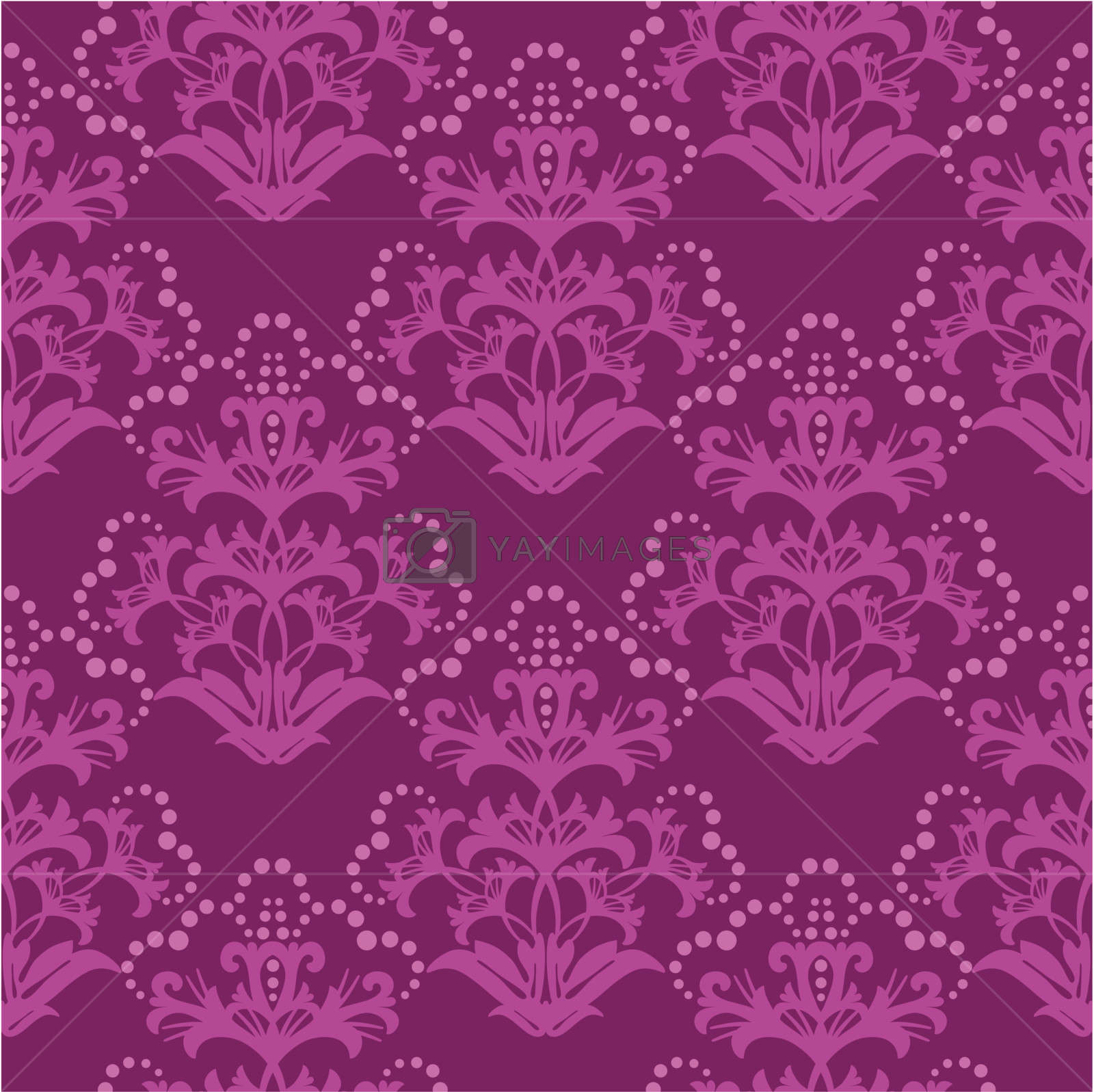 Seamless Fuchsia Purple Floral - HD Wallpaper 