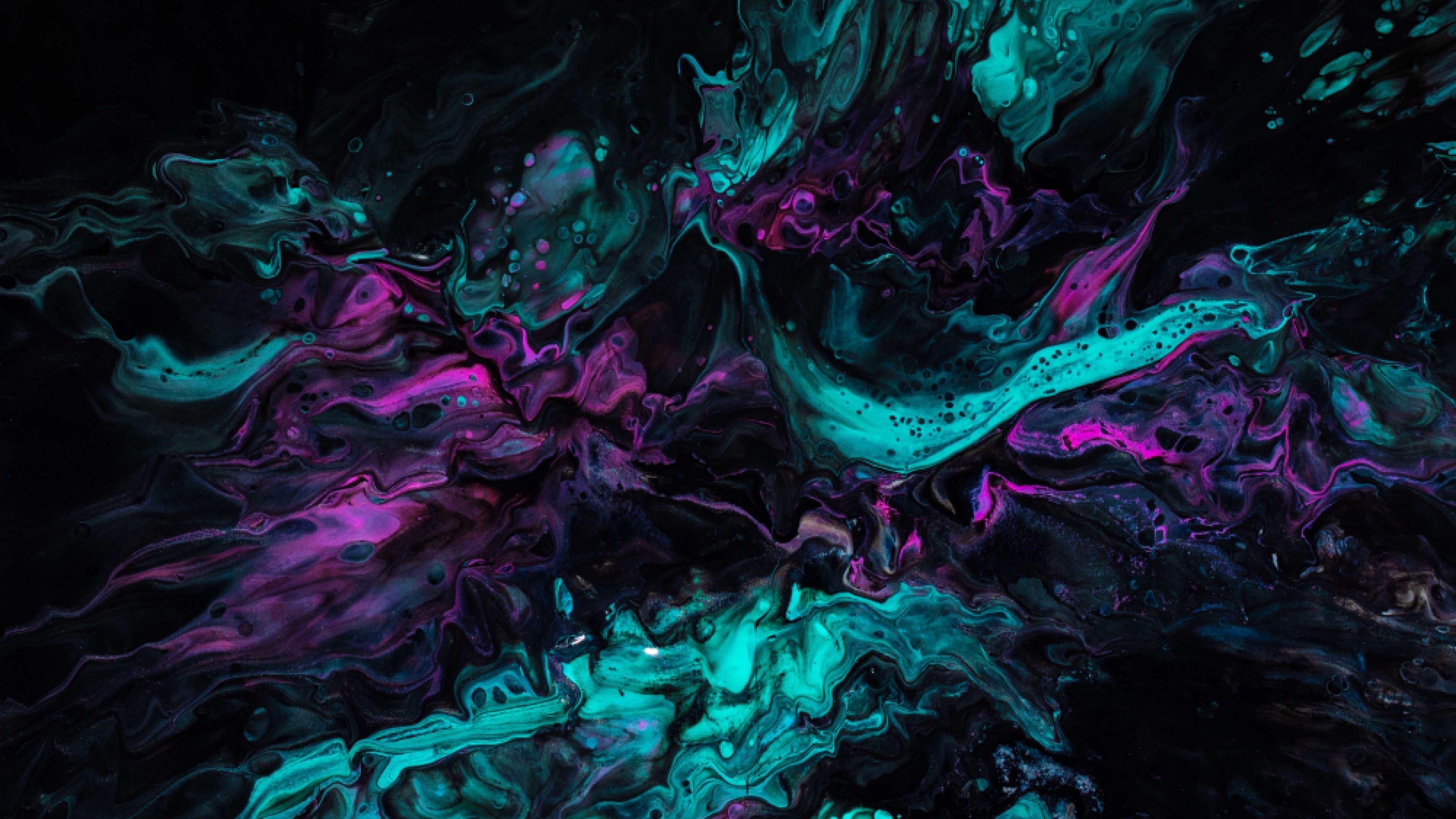 Wallpaper Paint, Stains, Mixing, Liquid, Turquoise, - Dark Purple Wallpaper Paint - HD Wallpaper 