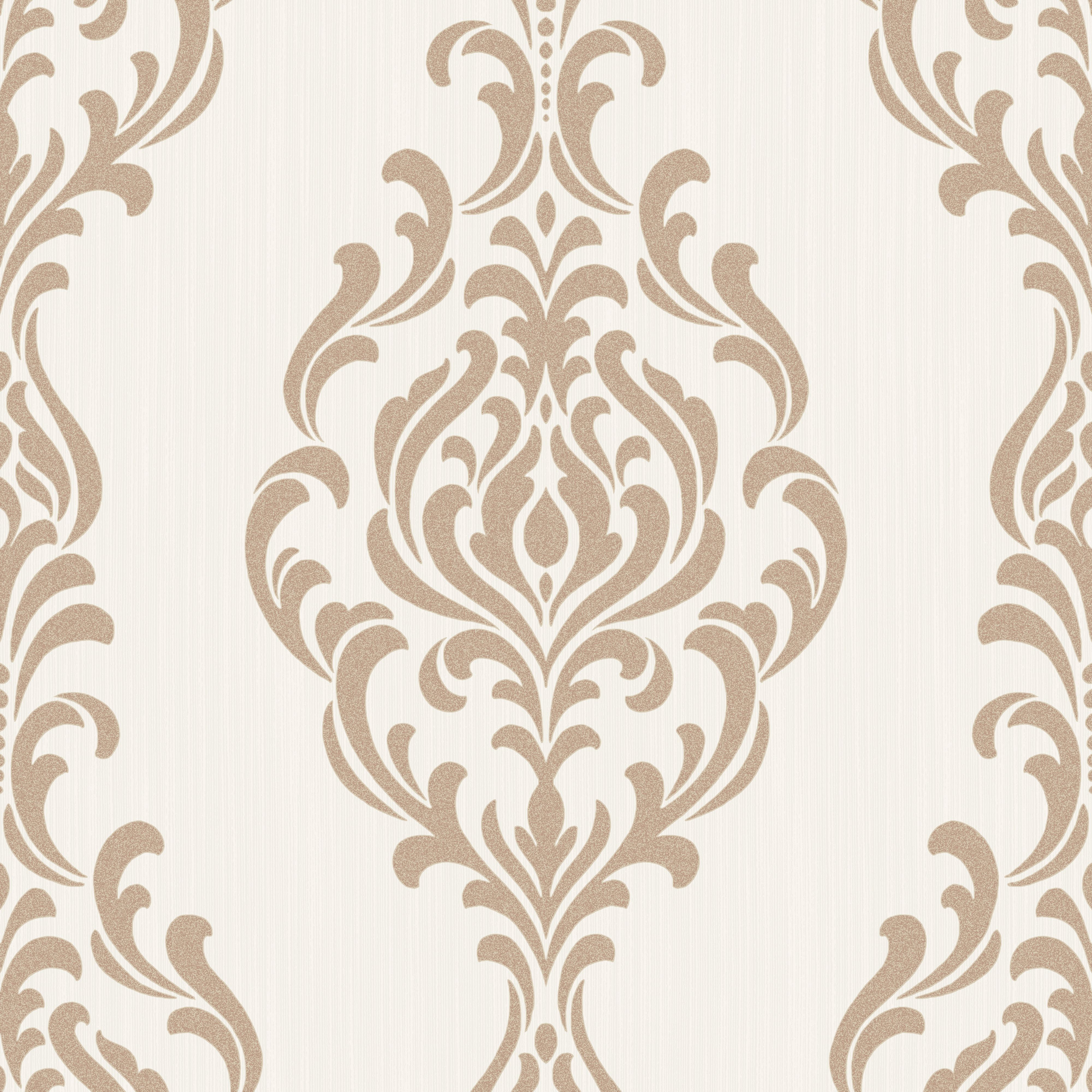 Cream And Brown Damask - HD Wallpaper 
