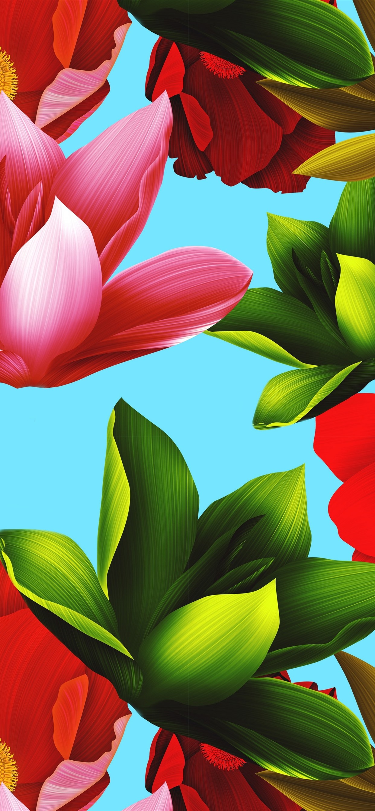 Iphone Wallpaper Pink Red And Green Flowers, Texture - Red Pink And Green Flower - 1242x2688 Wallpaper Iphone Wallpaper Pink Red And Green Flowers, Texture - Red Pink And Green Flower - 1242x2688 Wallpaper