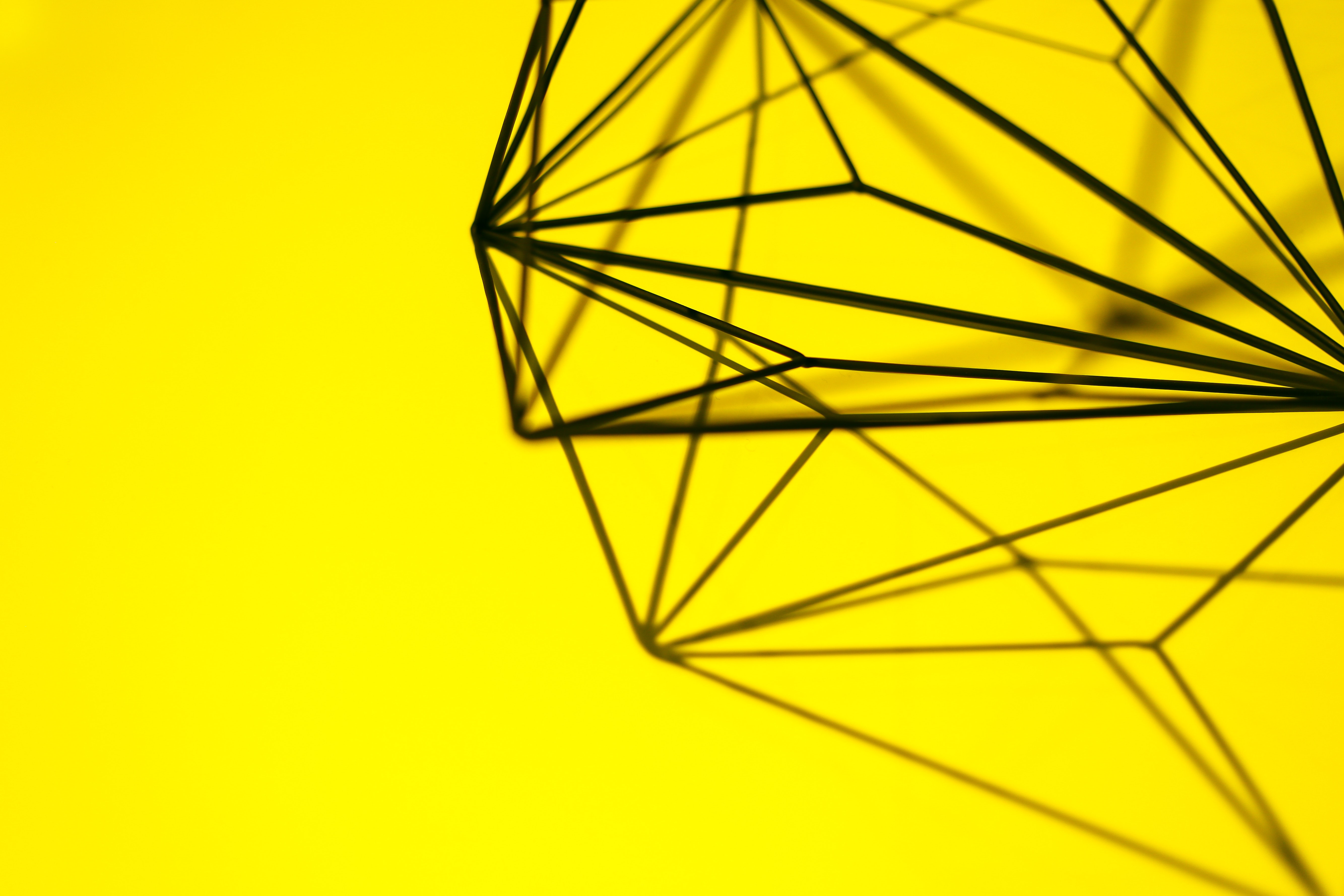 Geometric Line Wallpaper Yellow - HD Wallpaper 