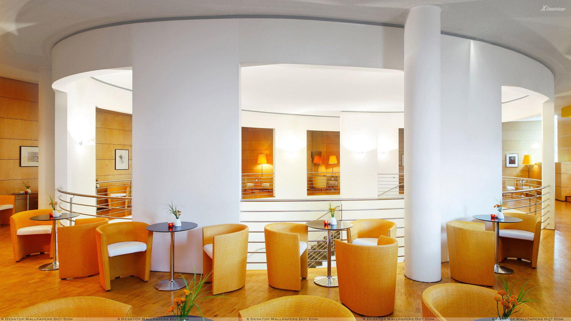 Orange And White Interior - HD Wallpaper 