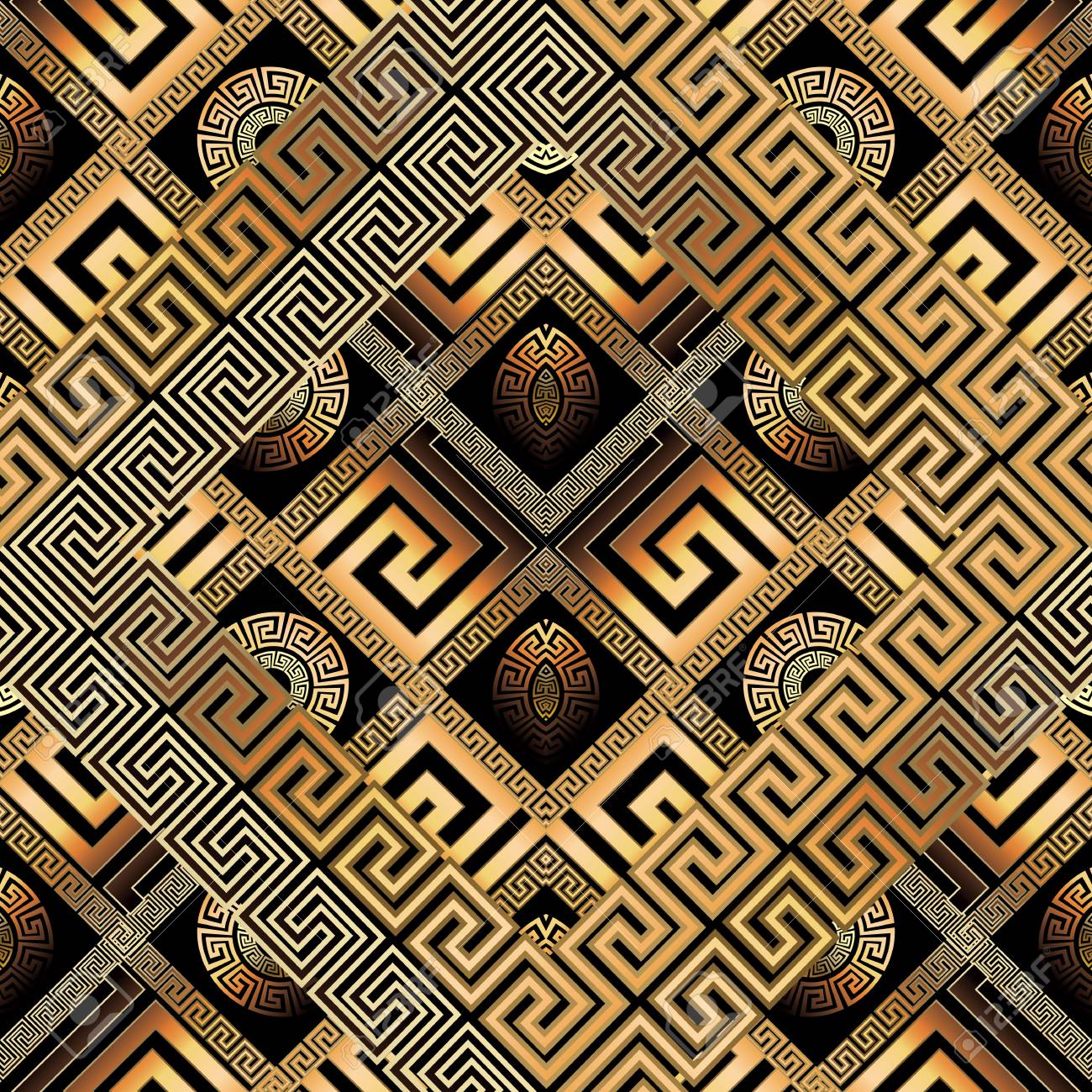 Black And Gold 3d - HD Wallpaper 