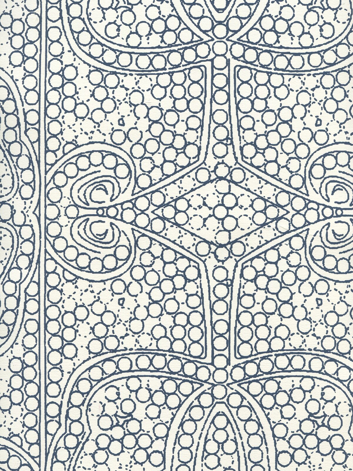 Quadrille Persia Wallpaper Navy On Almost White Cp1000w-09 - Quadrille Persia - HD Wallpaper 