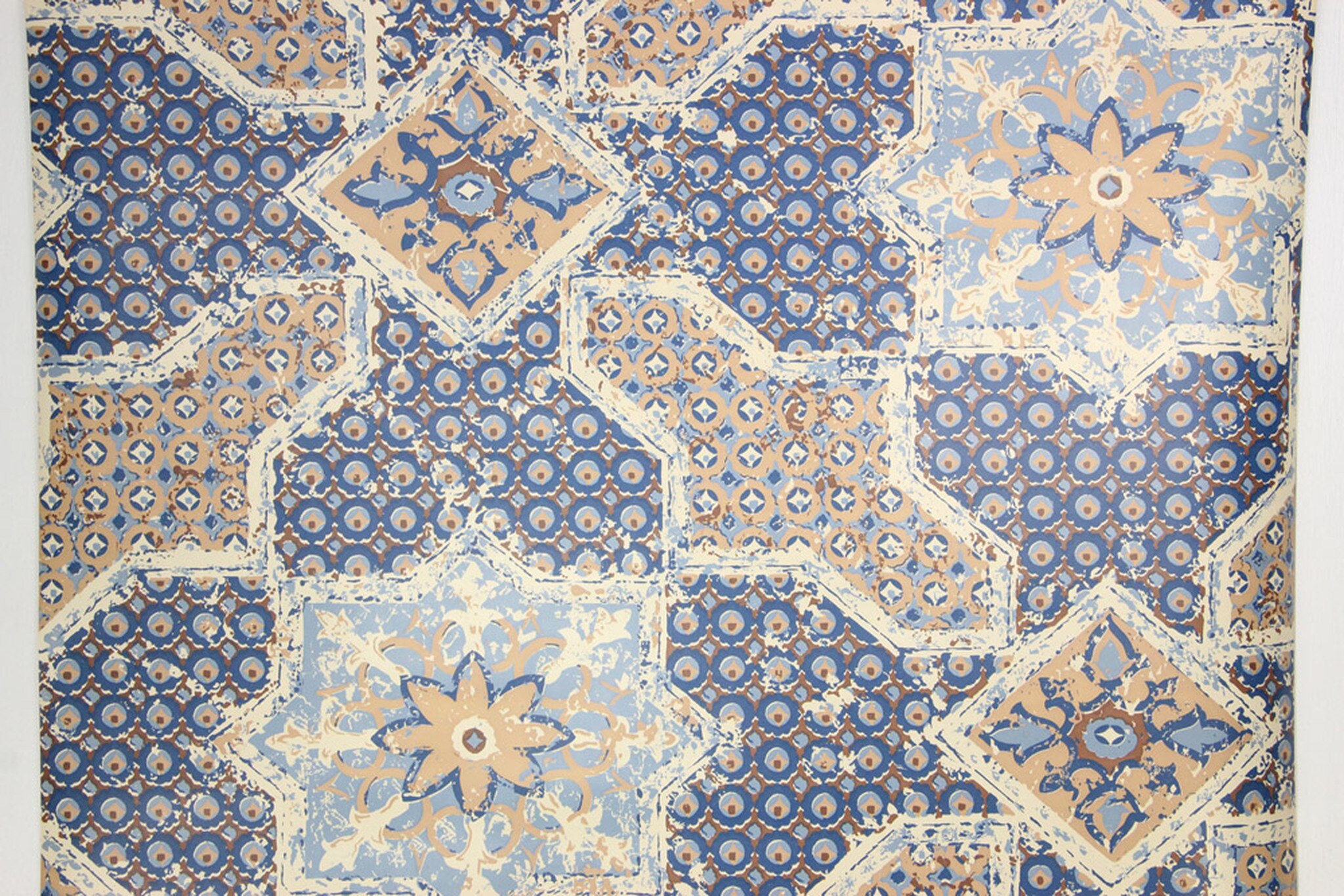 Beige Geometric Floral - HD Wallpaper 