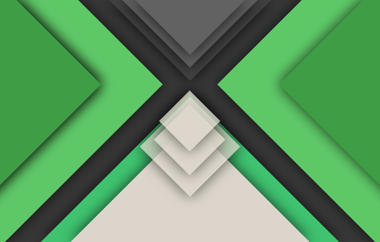 Photo Wallpaper Green, Material, Black - Black Green Geometric - HD Wallpaper 