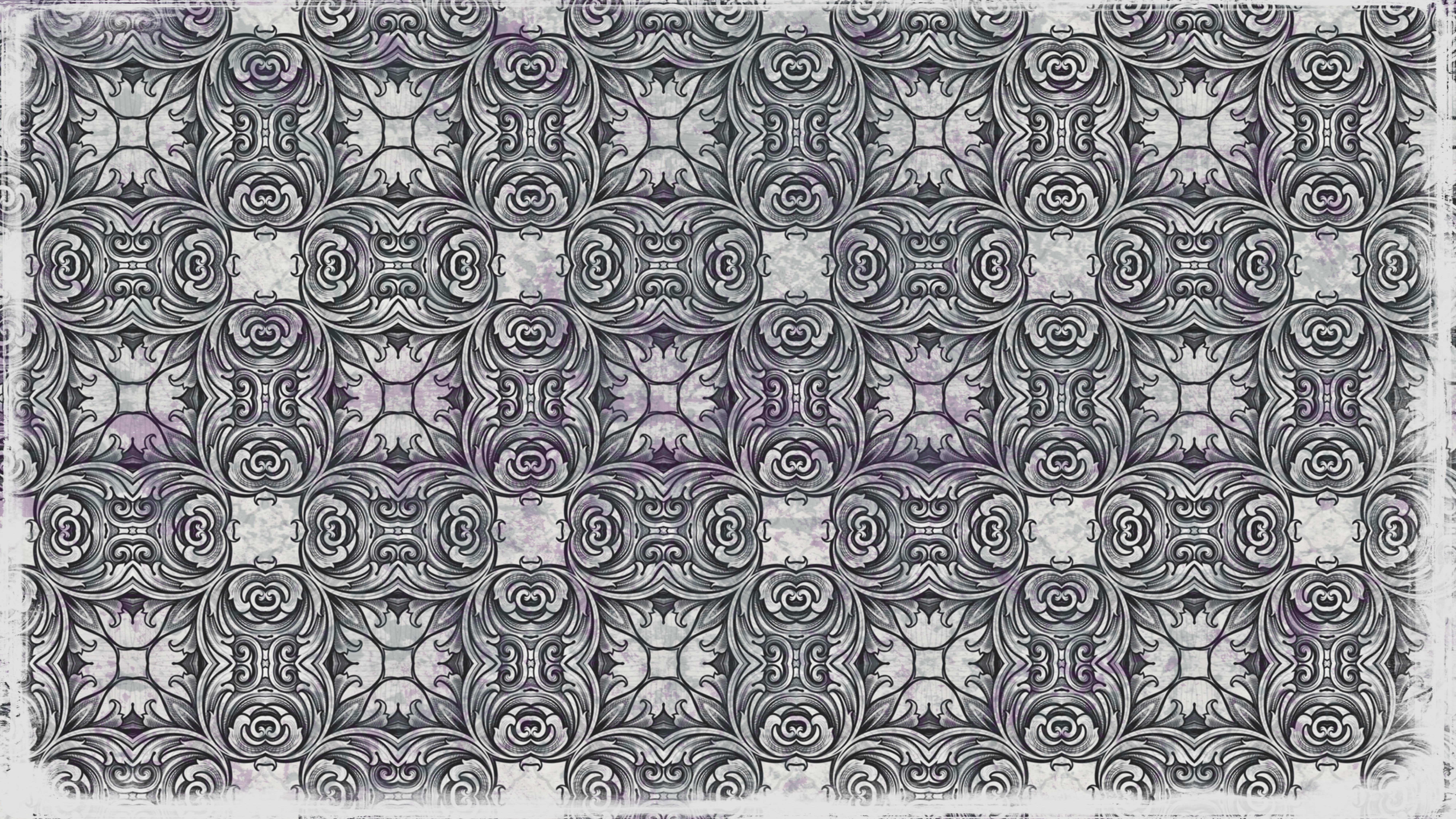 Dark Gray Seamless Floral Wallpaper Pattern - HD Wallpaper 