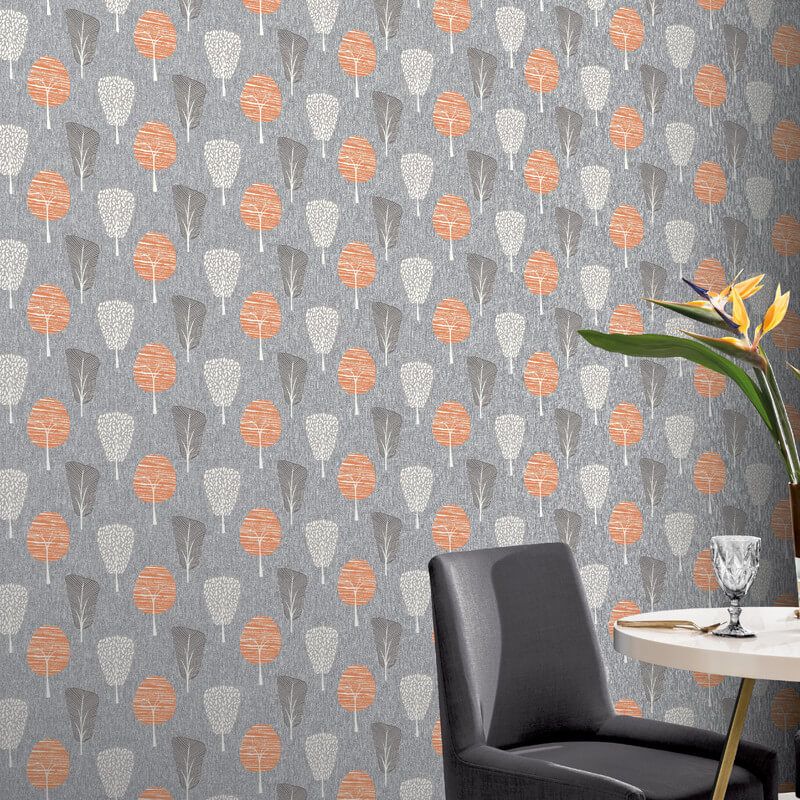 Orange And Gray Pattern - HD Wallpaper 