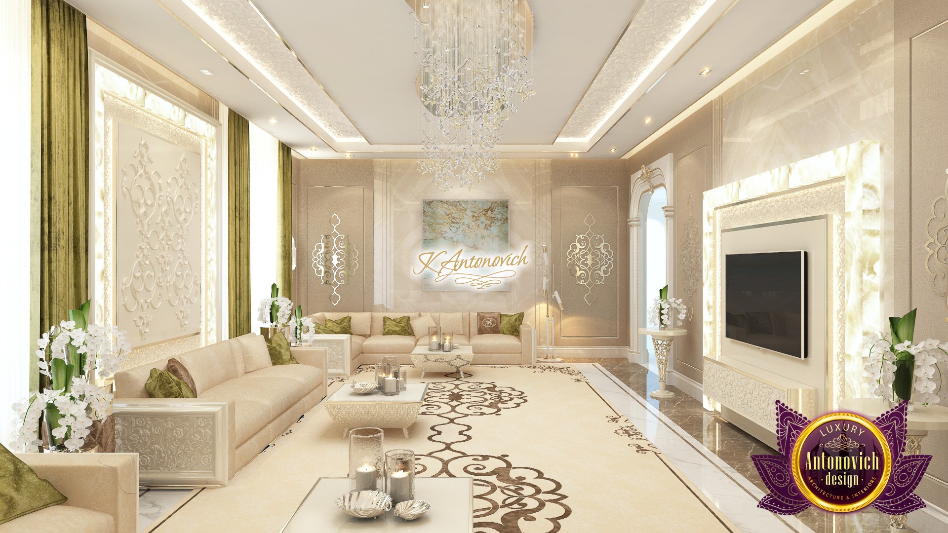 Title Luxury Living Room 
 Itemprop Thumbnailurl - Interior Design - HD Wallpaper 