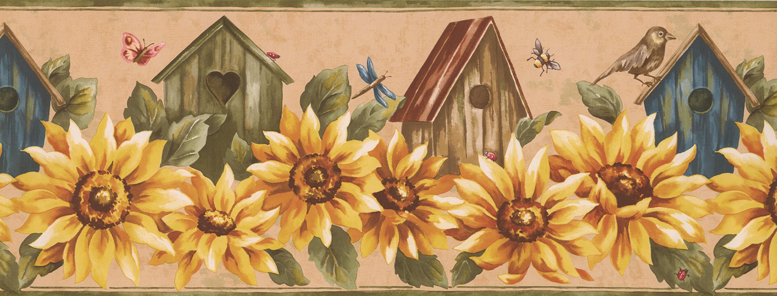 Sunflower Border - HD Wallpaper 