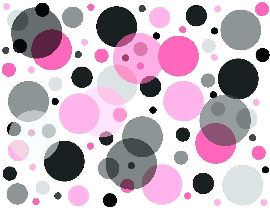 Black Dot Wallpaper - Pink And Black Polka Dot Border - HD Wallpaper 