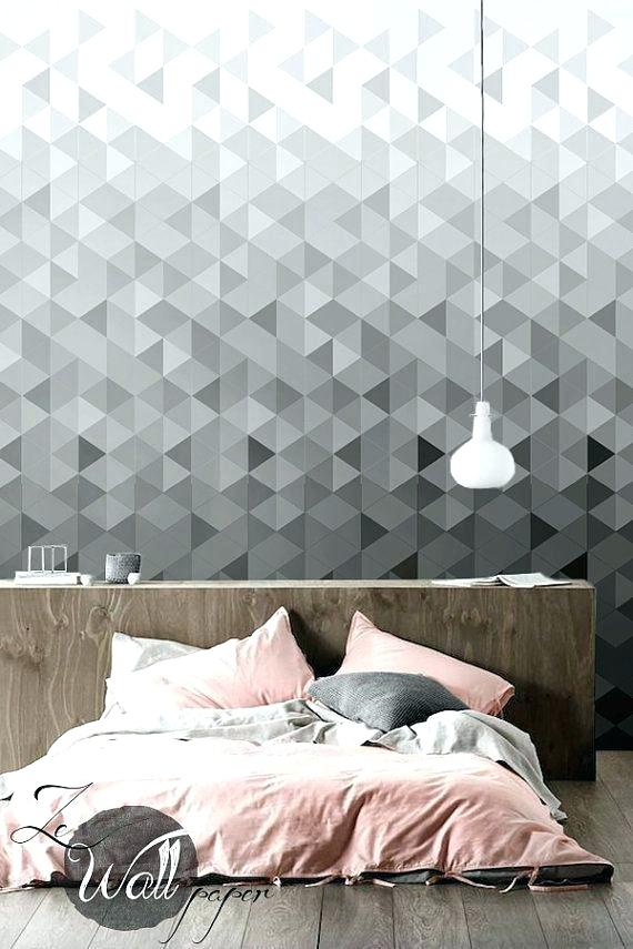 Bedroom Contemporary Wallpaper Designer Bedroom Wallpaper - Bed On Floor With Headboard - HD Wallpaper 