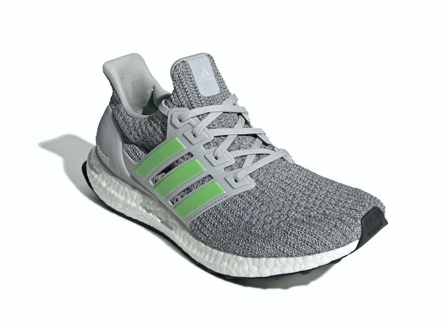 Ultra Boost Grey And Green - HD Wallpaper 