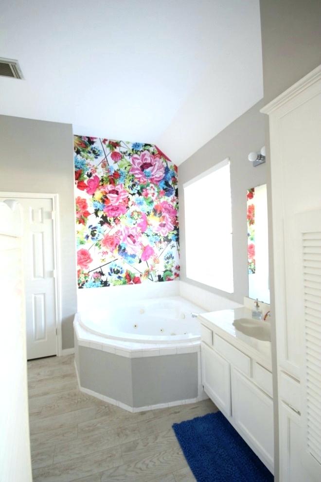 Contemporary Bathroom Wallpaper Accent Wall Wallpaper Mudroom