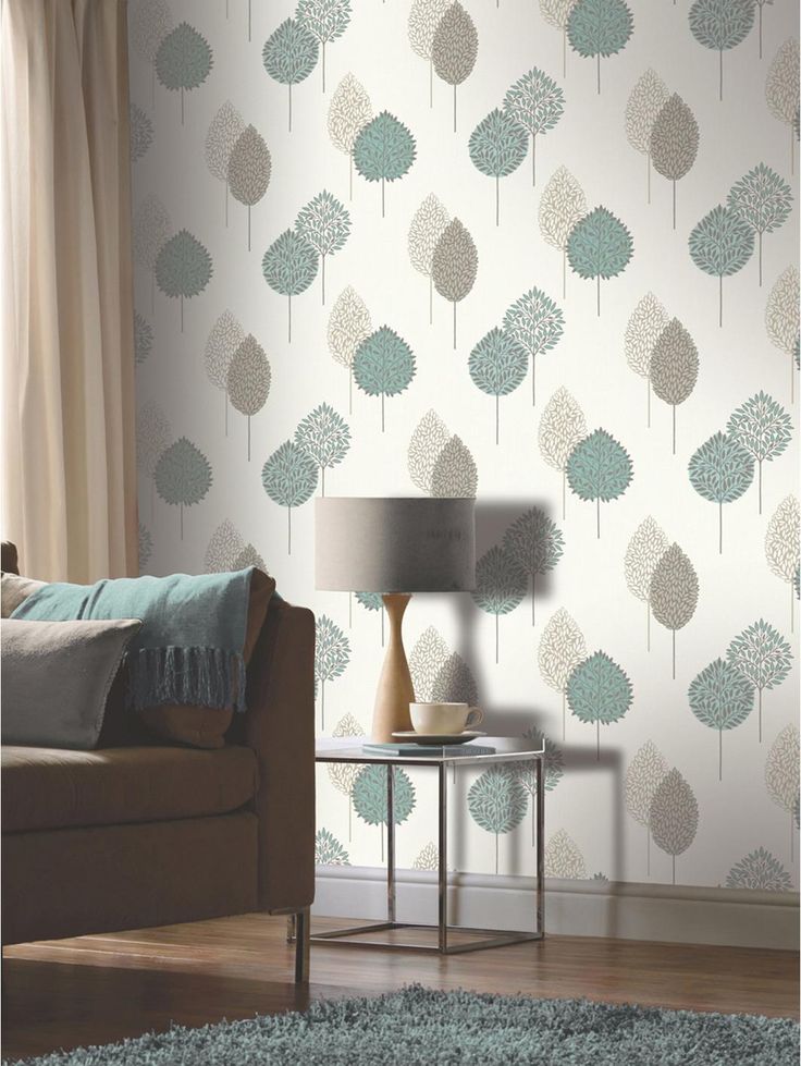 Teal Wallpaper Living Room - HD Wallpaper 